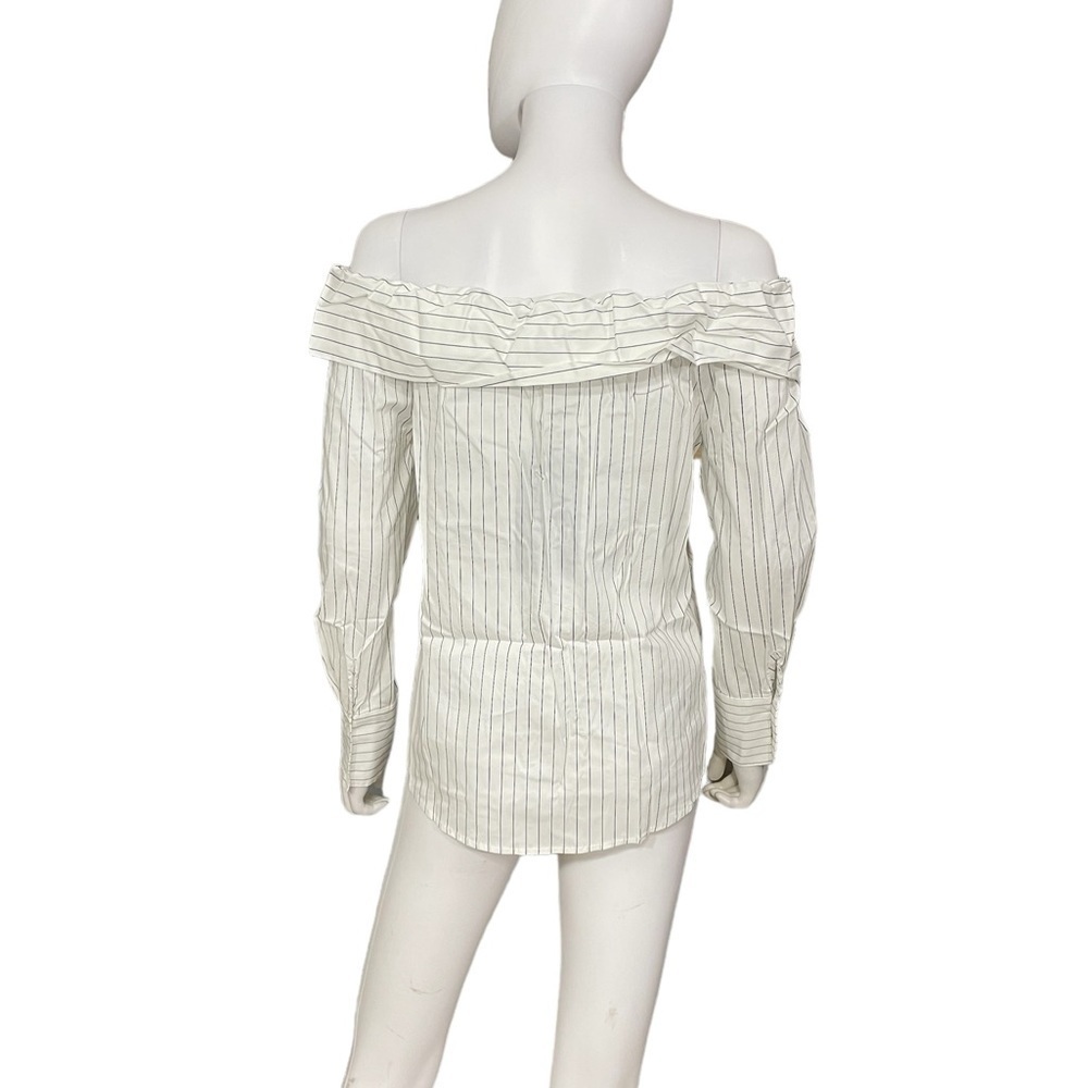 STAAND Apparel White Off Shoulder Striped Button Top
New - Picture 4 of 7